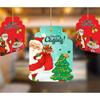 Merry Christmas Tree Decoration Items | Santa Claus Gift Bag Christmas Tree Decorative Paper Card Door Wall Hanging (Set of 10)