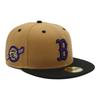 New Era New Era Cap 59FIFTY MLB ONSPOTZ Специальный заказ BOS 7 59Fifty Пшеничный черный фиолетовый логотип Боковая нашивка Mlb Boston Red Sox Пшеничный/черный 5/8