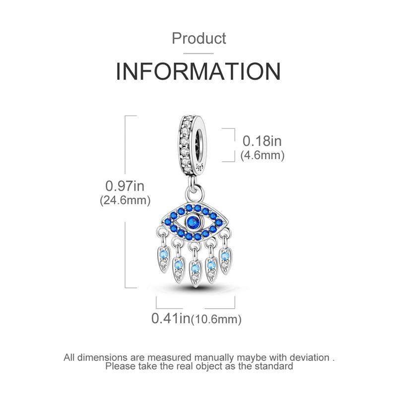 Charm Bead Components Copper Metal Blue Ocean Abyss Eyes Bead Components Compatible With Charm Bead Components Plata Authentic Original Bracelet High