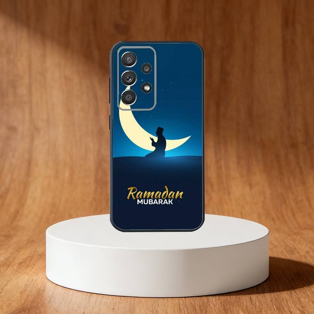Чехол для телефона Eid Mubarak Ramadan Kareem для Samsung S25, S24, S21, S22, S23, S30, Ultra, S20, Plus, Fe, Note, 10, 9, 5G Черный