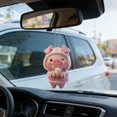 Двусторонний акриловый подвесной орнамент-животное, брелок для зеркала заднего вида автомобиля, брелок для рюкзака, устойчивый к выцветанию, милый подвесной декор для салона автомобиля, сувениры для вечеринок, дома