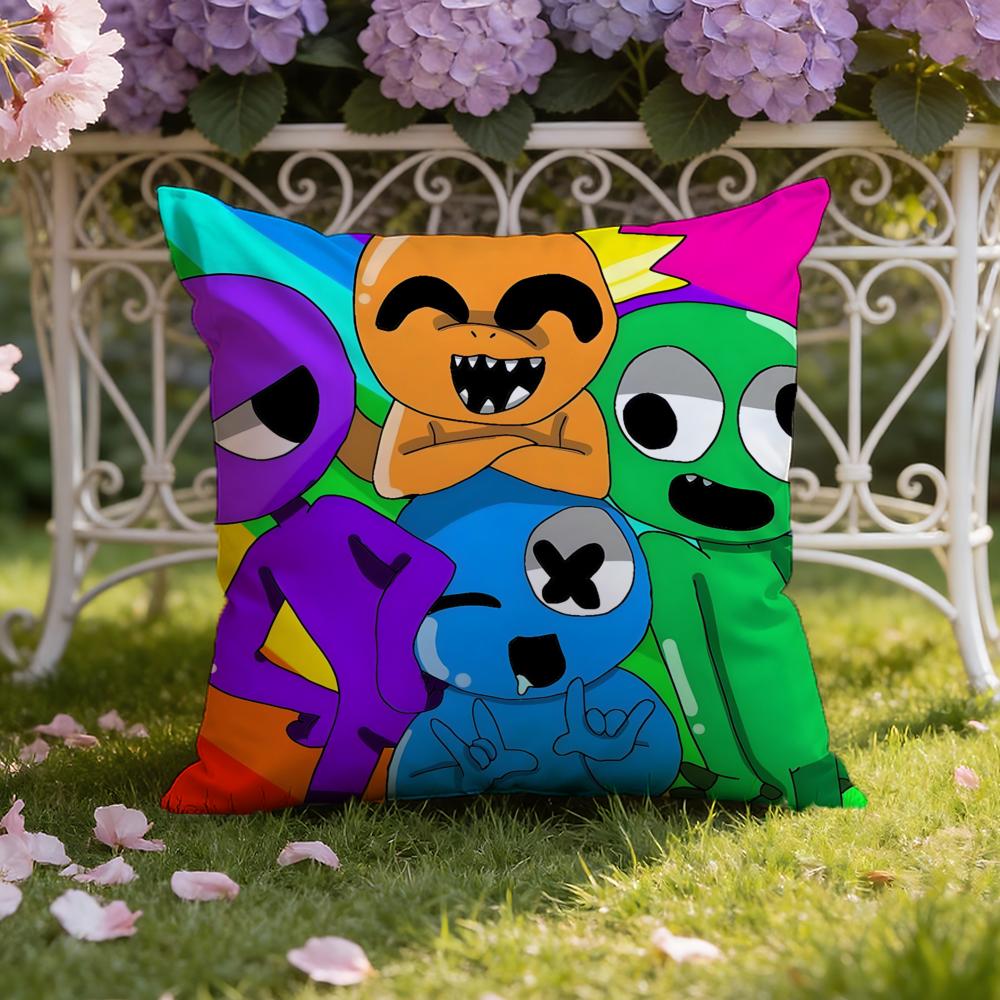 Аниме R-Rainbow F-Friends мультфильм Наволочка для дома и автомобиля Двухсторонний чехол на подушку: Двусторонняя конструкция для максимального комфорта