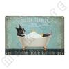 Металлическая табличка Boston Terrier Co Bath Soap Tin Sign для Ванной Туалета Дома Зоомагазина Декор 12 X 8 Дюймов