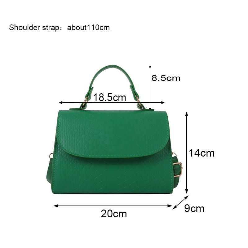 Сплошная цветная сумка через плечо с крокодиловым узором, повседневная сумка для женщин, модная сумка на плечо в корейском стиле, маленькая квадратная сумка