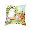 Домашний декор, пасхальная наволочка, цветы, кролик, яйцо, принт, наволочка, чехол для дивана, декор для спальни, 45x45 см