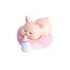 Sleeping Animal Ornament Mini Adorable Cat Dog Pig Rabbit Desktop Decoration for Micro-Landscapes Cars