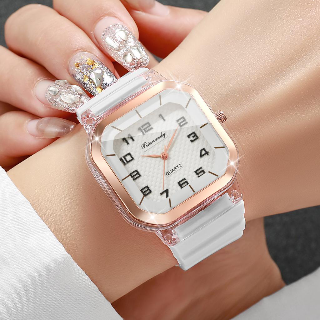 Xiaomi Fashion Square Arabic Dial Women Wristwatch Silicone Strap Analog Quartz Watch For Ladies Clock Relogio Feminino(Without Box)