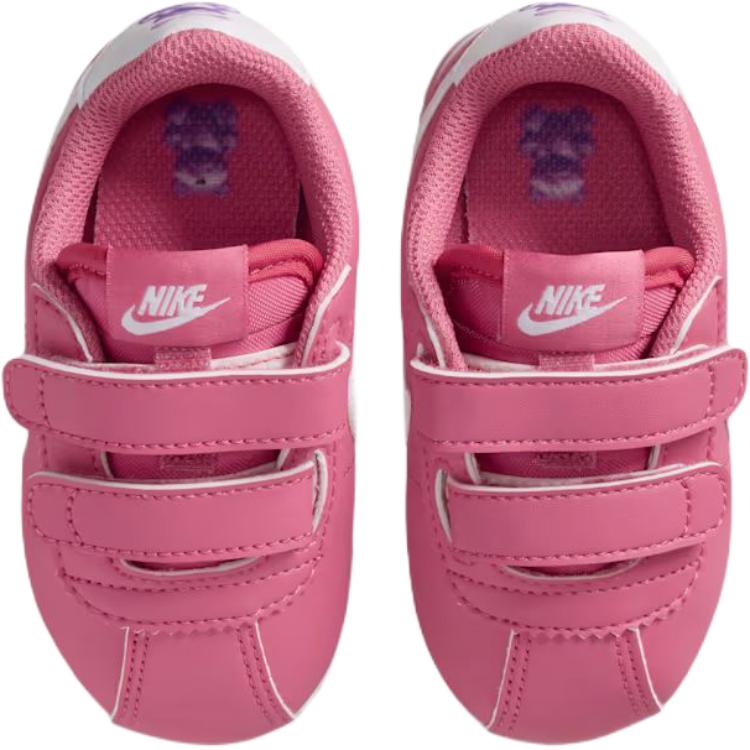 Nike Cortez Удобная посадка Низкие кроссовки для ходьбы Детский кроссовок Розовый Белый IR0791-600