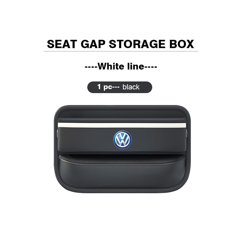 For Volkswagen VW Leather Car Seat Gap Organizer Vehicle Seat Crevice Storage Box Golf 4 5 6 7 Polo Jetta Sagitar Magotan Passat zg8