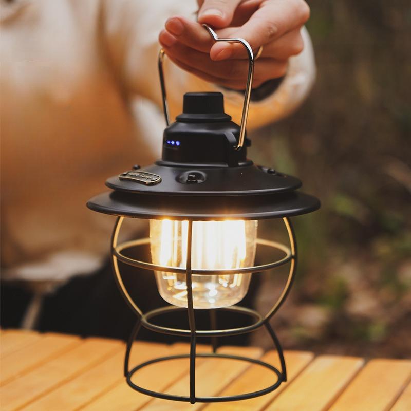 Retro horse lantern outdoor camping light tent light camp light atmosphere light rechargeable camping light LED lighting hanging lantern