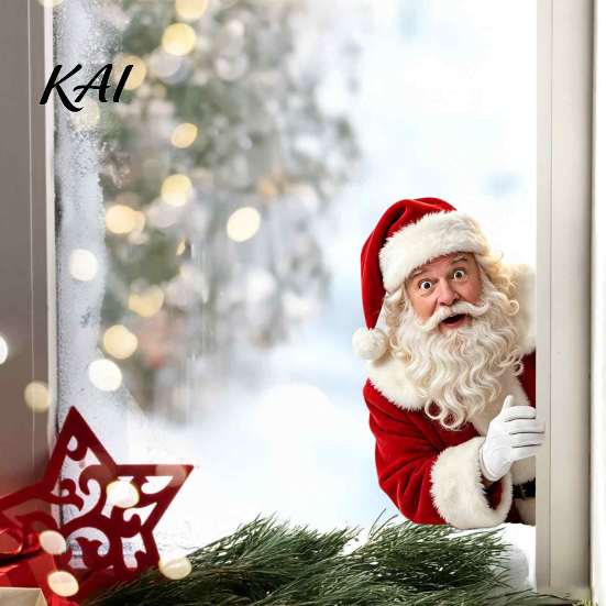 Holiday Glass Clings Peeking Santa Claus Static Window Cling, No?Glue Christmas Sticker, Decorative Film Reusable Decal, Atmosphere Decor