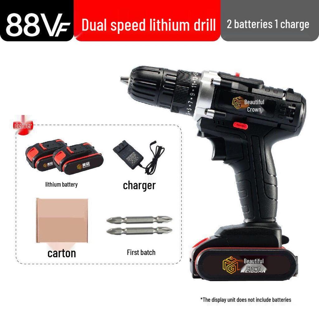 German Industrial Rechargeable Dual-Speed Impact Lithium Battery Hand Drill