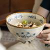 Керамическая миска для рамена 7 дюймов в ретро-стиле, суповая миска на высокой ножке, большая миска для лапши, миска для смешивания лапши быстрого приготовления, распродажа