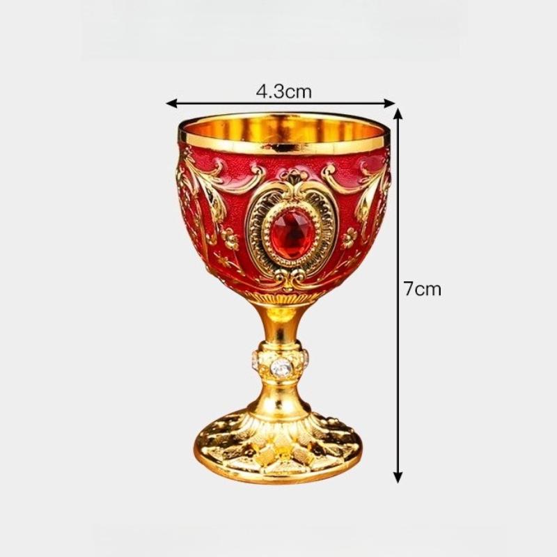 Classic European High-end Metal Small Wine Cup One Creative Household Vintage Wine Glass