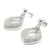 [I3908] - White 'Goddess' Silver Earrings
