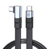 Угловой кабель USB C на USB C, 240 Вт, 90 градусов, Type C, зарядный шнур, кабель данных для смартфона, ноутбука