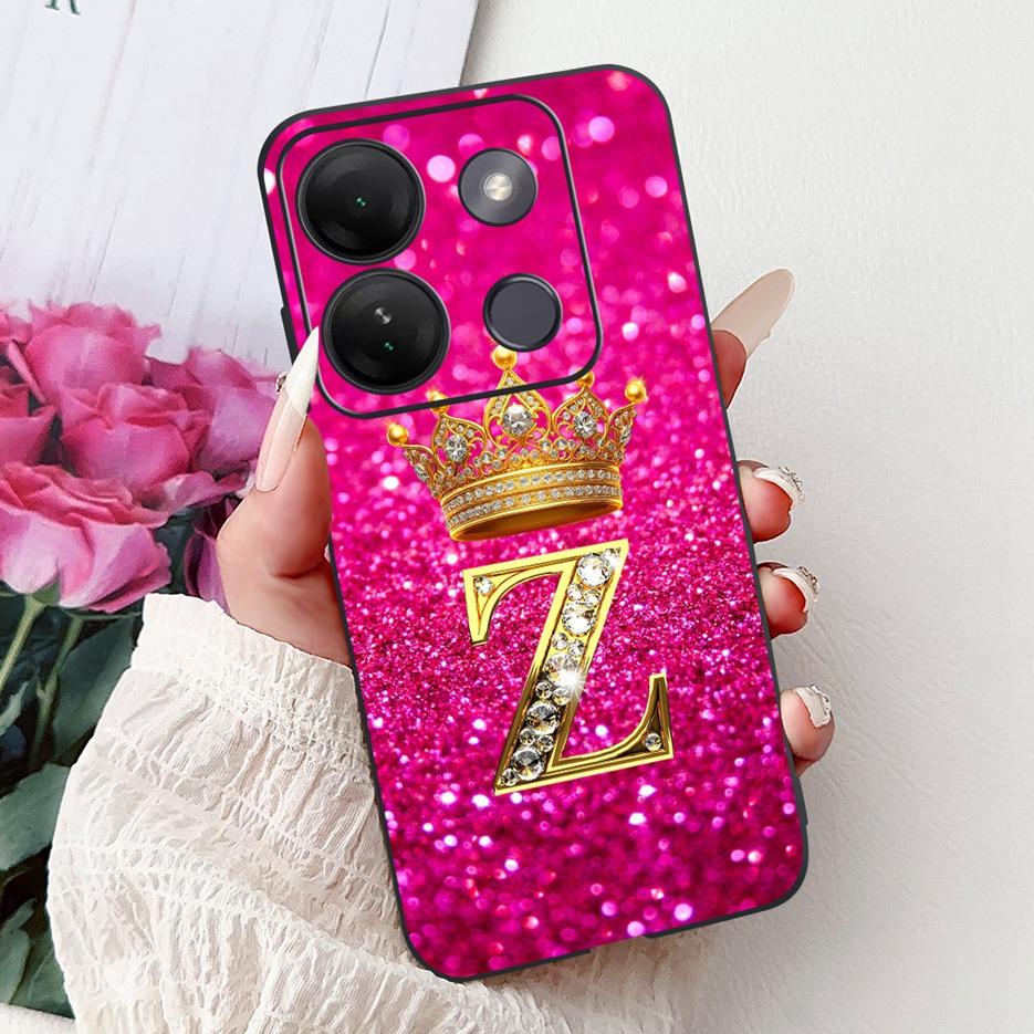 Для Infinix Smart 7 HD Чехол X6516 Роскошный Чехол с Буквами Мягкий Силиконовый Чехол для Телефона Для Infinix Smart 7 Plus Smart7 X6515 X6517 Сумки