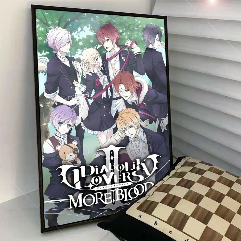 Аниме D-Diabolik Lovers Movie Sticky Poster Paper Print Home Bedroom Вход Bar Cafe Art Painting Decoration
