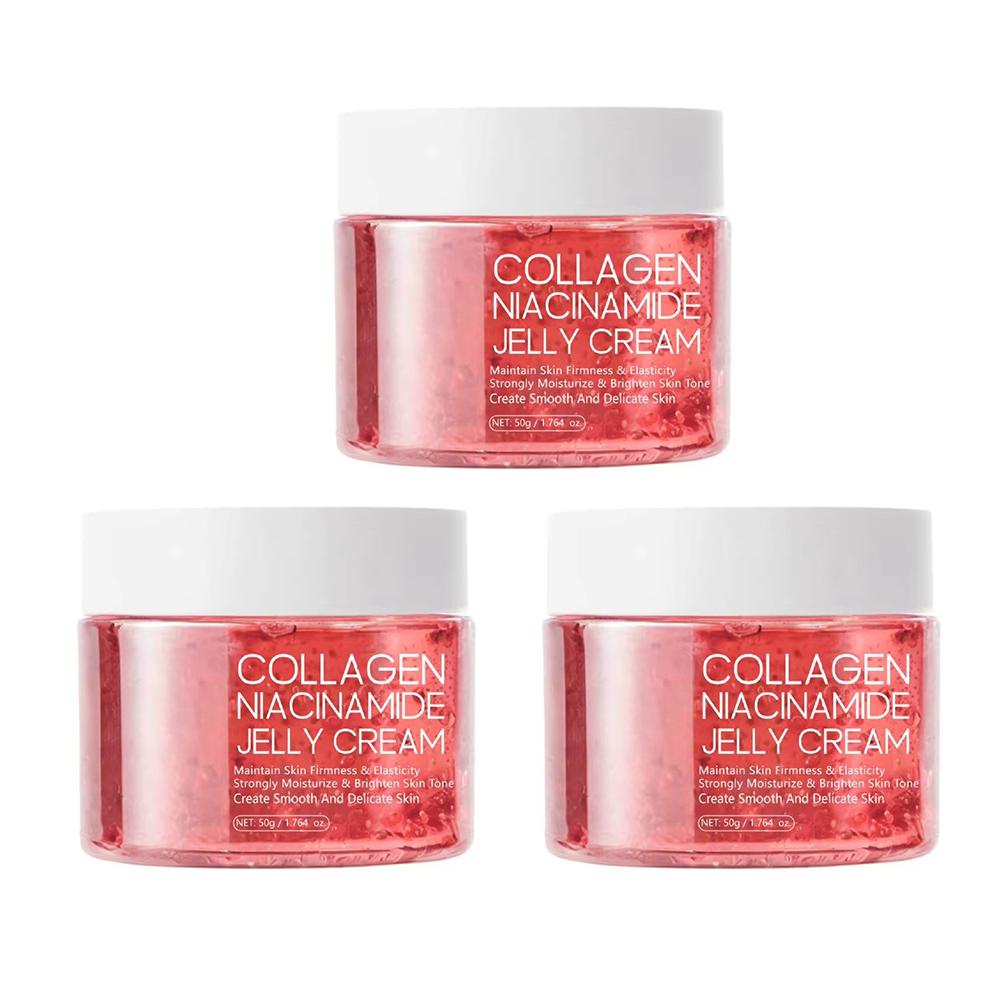 24-часовой крем-желе с коллагеном и ниацинамидом для сияния и лифтинга кожи укрепляет кожный барьер и увлажняет, осветляет кожу
