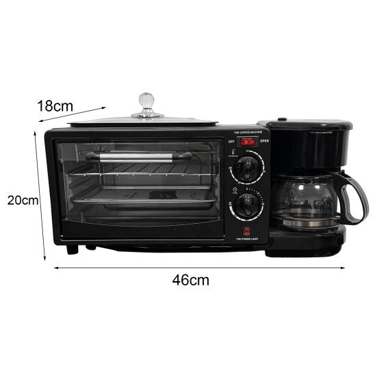 1 комплект, электрическая машина для завтрака, 3-в-1, сейф, 220 В, тостер с двойной нагревательной трубкой, товары для дома