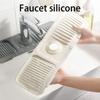 Faucet Drain Pad Sink Countertop Deflecting Soap Non-slip Cushion Silicone Drain Gaddi Wavy Heat Resistant Shelving Mat