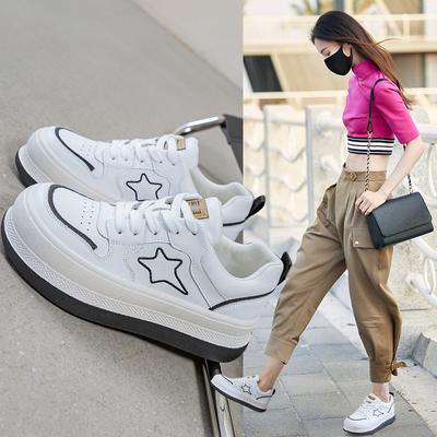 Весенние и летние дышащие сетчатые туфли на толстой подошве, белые туфли, женские туфли больших размеров