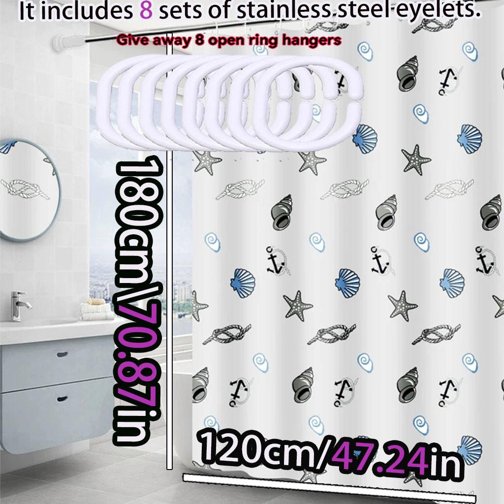 Простая маленькая ракушка занавеска для душа ванная комната водонепроницаемая занавеска непрозрачная защита конфиденциальности легко чистится занавеска для украшения туалета