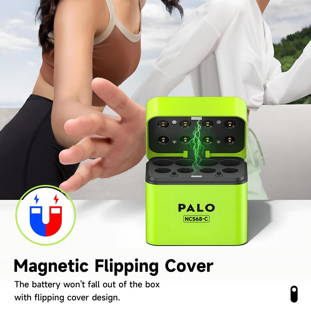 PALO 1,5 В AA 3500 мВтч Аккумулятор AAA 1300 мВтч Литий-ионные аккумуляторы с 8-слотовым быстрым интеллектуальным зарядным устройством