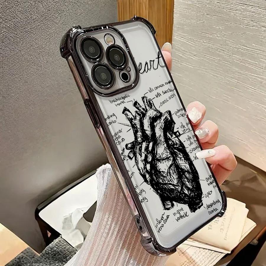 Чехол для телефона Funda Case для Apple iPhone 17 Pro Max 15 16 17 XS XR 14 12 Plus 11 Air 13 Этот рисунок - мое сердце