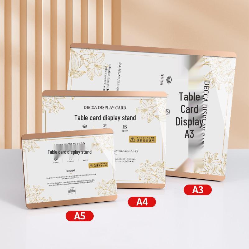 Acrylic A4 Table Card Display Stand for Menus & Ads