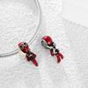 Fashionable 925 Silver Mickey Minnie Stitch Dangle Charms Bracelet Enamel Cartoon DIY Jewelry Gift