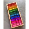 New Design Montessori Toys See Through Rainbow Lucite Stacking Blocks Acrylic HighTransparent for Kids Open Play