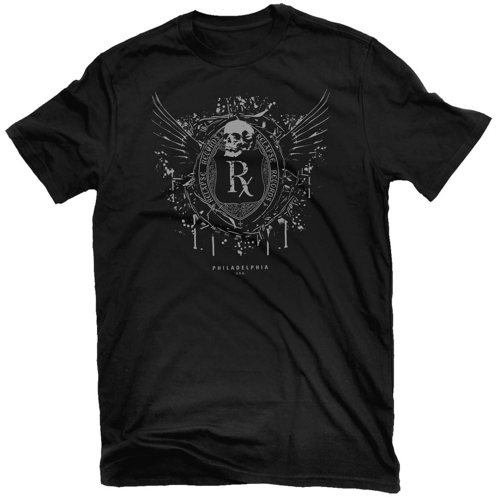 RELAPSE Deathshield T-Shirt NEW! Relapse Records TS2901 Unisex T-Shirt