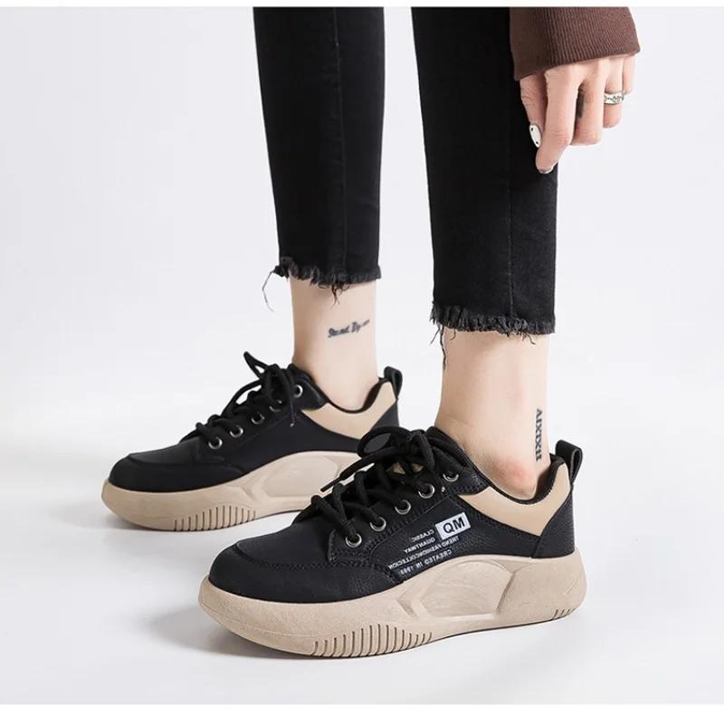Women's Sneakers Autumn Comfortable Flat Vulcanized Shoes Korean Style Trendy All-match Platform Shoes for Women Zapatos Mujer
