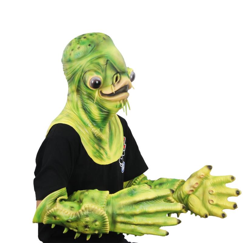 Хэллоуин косплей ужас сома маска с перчатками для маскарада Хэллоуин вечерние латексная маска на все лицо вечерние маска для взрослых