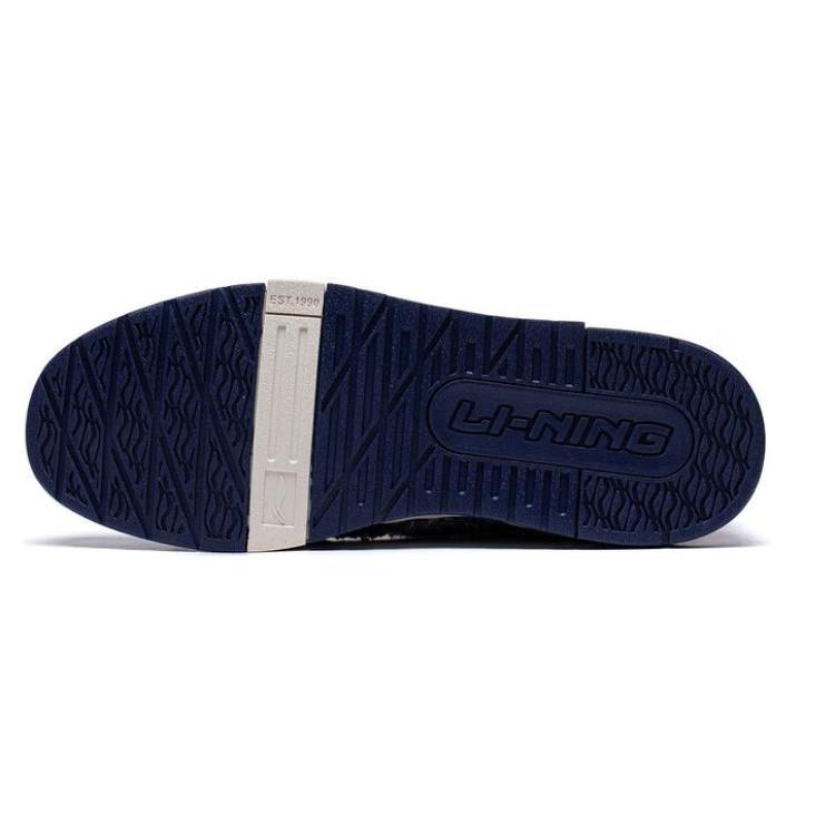 Li Ning 001 BTC PREMIUM Текстиль, Синтетическая кожа Удобные Нескользящие Низкие Скейтбордические кроссовки Мужские Темно-синие AGCT101-1