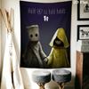 Little Nightmares Настенный Гобелен Эстетичный Настенный Подвес Печатная Тканевая Покрывало Декоративные Гобелены для Спальни Гостиной Домашний Декор