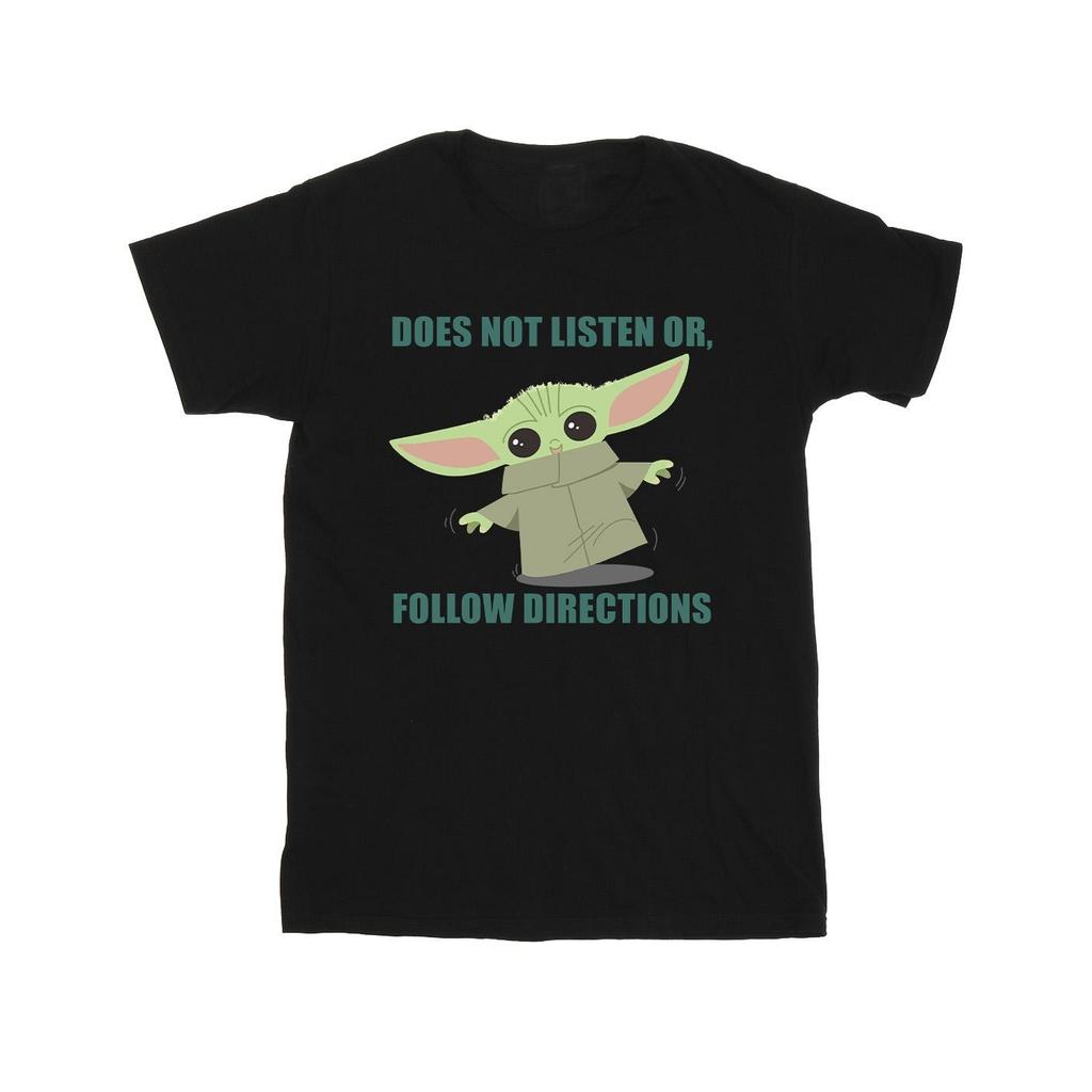 Star Wars Mens The Mandalorian Grogu Does Not Listen T-Shirt