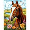 5d DIY Diamond Painting Cross Stitch Animal Horse Blossom Diamond Embroidery Mosaic Full Round Drill Home Decor
