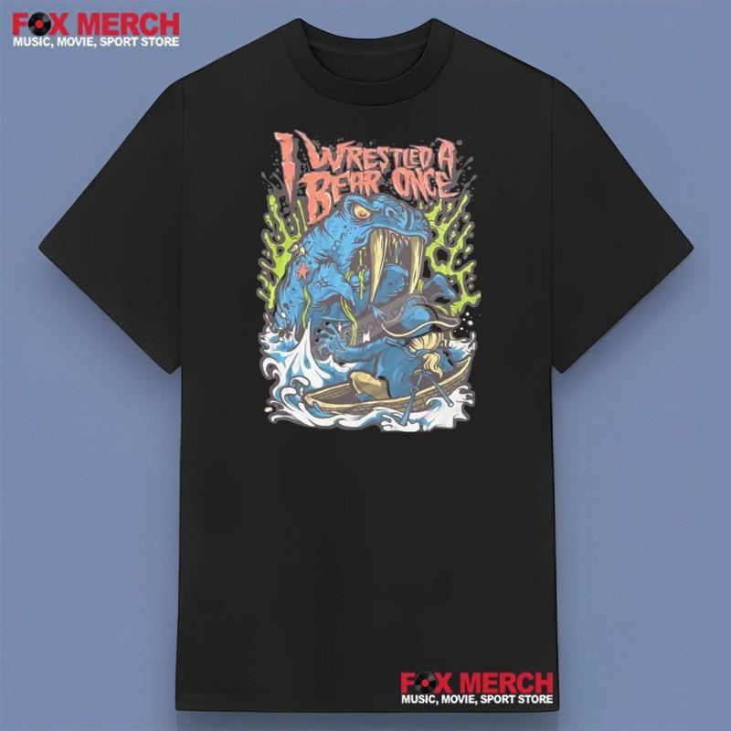 Iwrestledabear<wbr/>once Music Band Black Cotton T-Shirt Full size S-5XL SN303