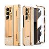 Чехол-подставка с покрытием Глиттер для Samsung Galaxy Z Fold 7, Полная защита, Защитная пленка для шарнира для Samsung Z Fold7 Fold6 Fold5