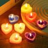 9Pcs/Box Confession Romantic Love Candle Candlelight Propose Aromatherapy Heart-Shaped Small Candle Valentine's Day Box-Packed