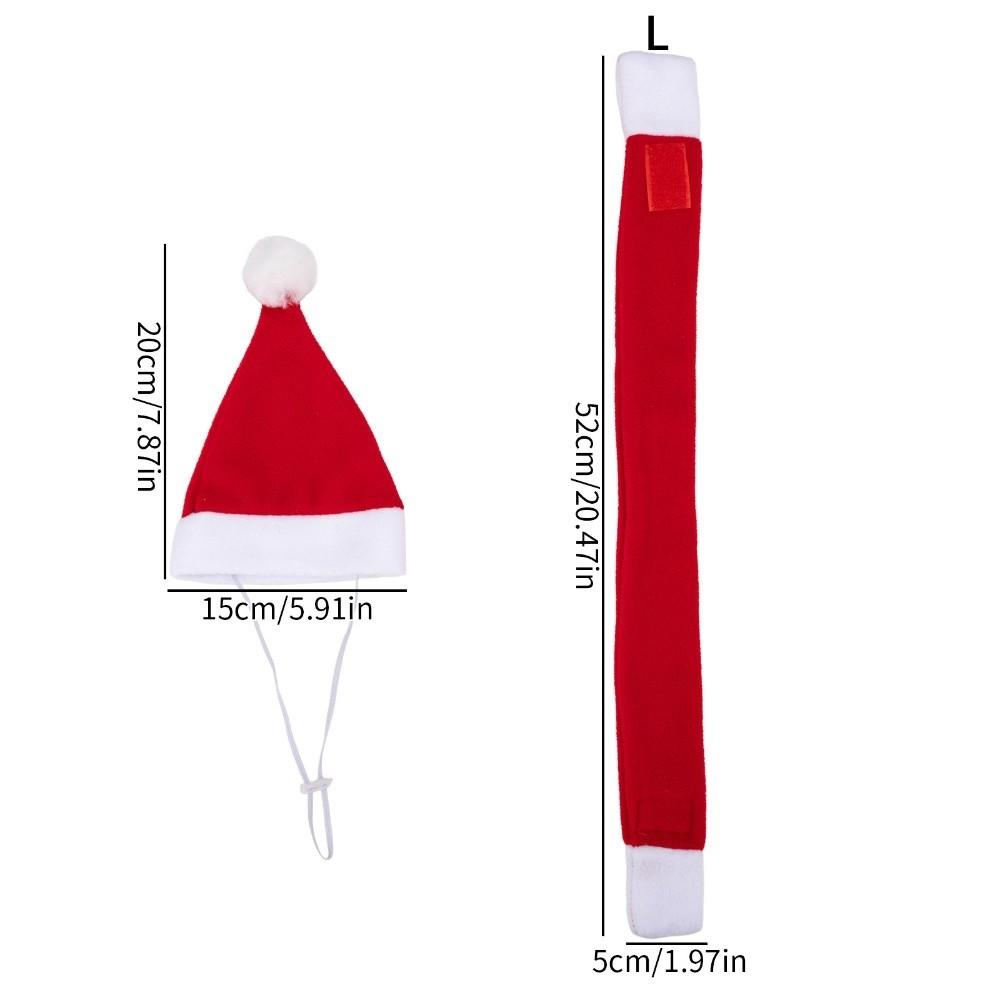 Reusable Dogs Cat Santa Hat Kit Comfortable To Wear Dogs Cats Cosplay Hat Christmas Party