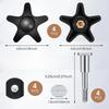 Rollator Walker Replacement Plum Blossom Hand-Tightening M6 Bolt with Rubber Washer, Free Shipping.