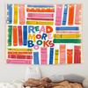 OHDCE Colorful Classroom Tapestry Wall Hanging, Reading Nook Corner Decor, Read More Books Inspirational Blanket Tapestries Wall Decoration for Kids R