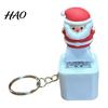 Funny Xmas Gift for Adults Santa Sound Light Keychain, Interactive Glowing Christmas Ornament with Festive Tunes, Tactile Click Fidget Toy USB-C