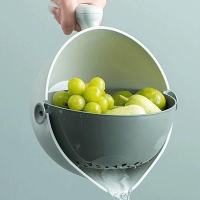 Фильтр для очистки овощей и фруктов, корзина с двойным сливом и ручкой, миска для мытья, хранения, сита, дуршлаг, кухонная уборка