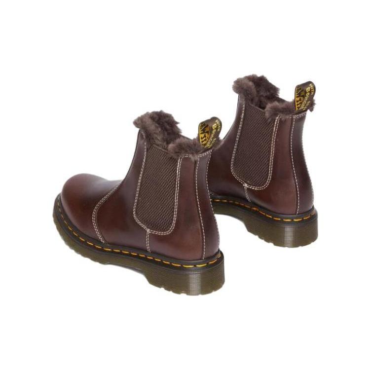 Dr. Martens 2976 Челси 'Темно-коричневые' с подкладкой из искусственного меха Leonore Унисекс 30954201
