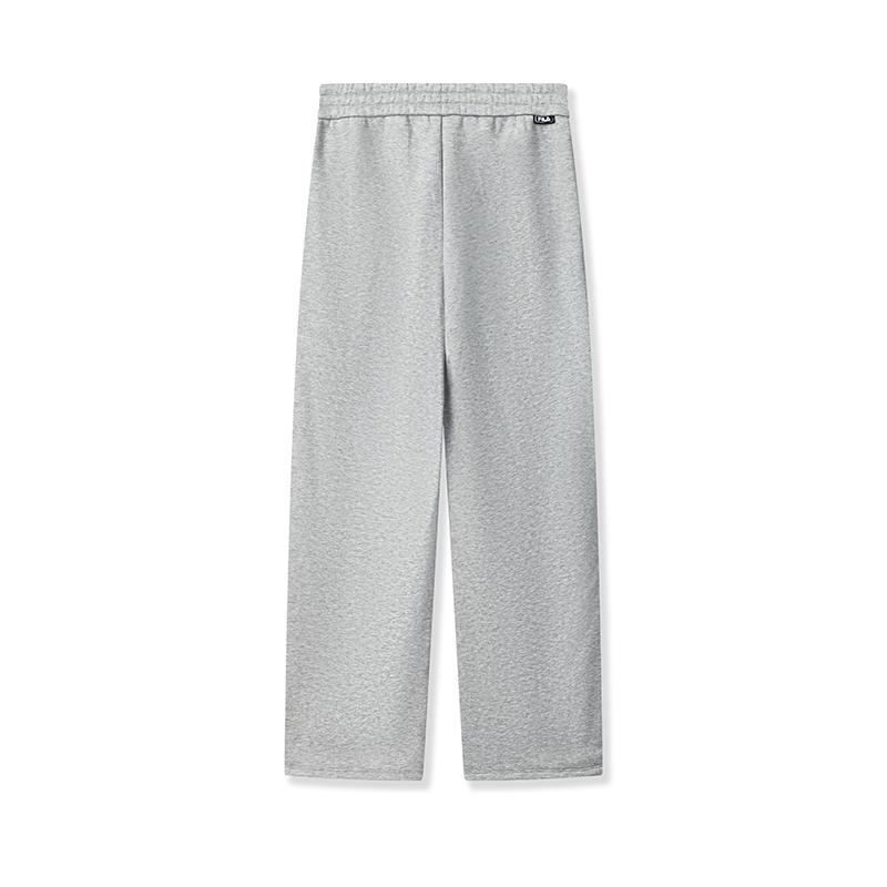 Fila Оригинальные женские флисовые брюки на кулиске, модные, простые, теплые, свободные, прямые, повседневные брюки, женские брюки Cartier-Flower-Gray F51W549602FMG