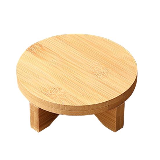 Подставка для растений из бамбука, держатель для цветочного горшка, круглый табурет для использования в помещении, подставка для горшков, кексов, керамики